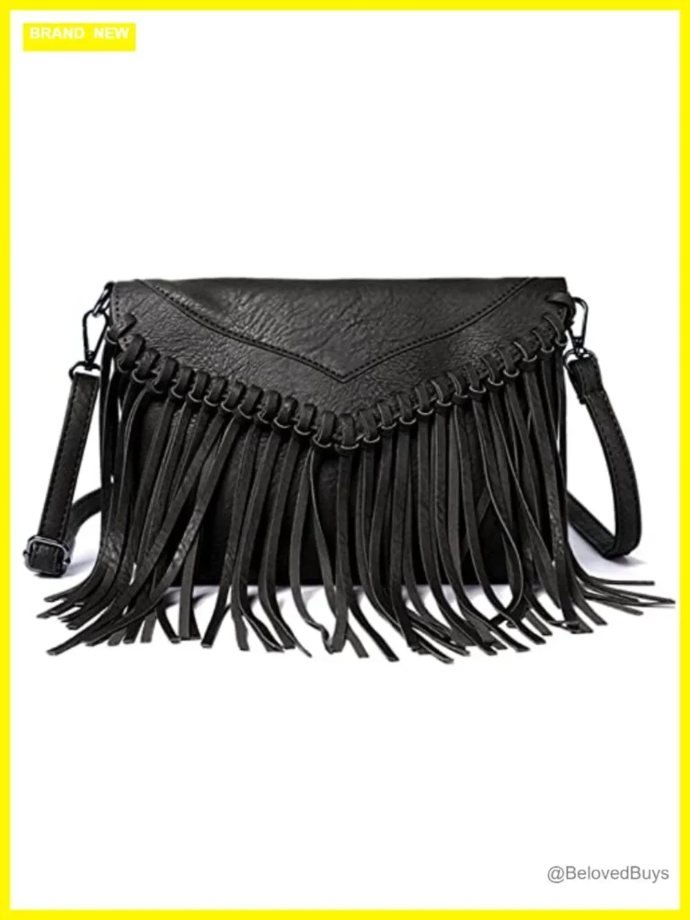 Vintage Fringe Purse Hobo Bag Vegan Leather Tassel Hippie Crossbody Shoulder Bag